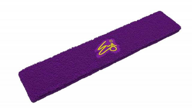 Eye Head Band Purple with Yellow Logo
